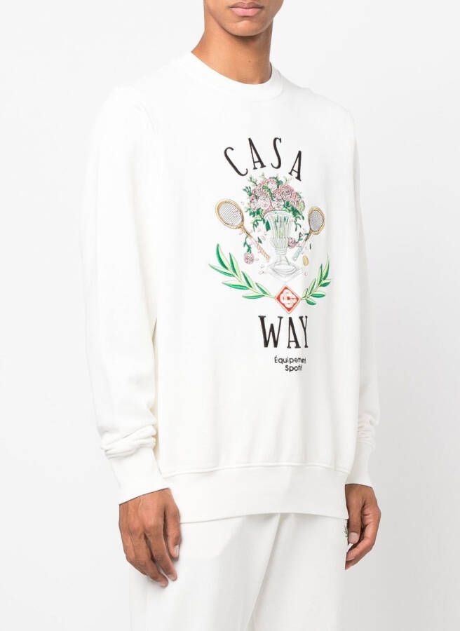 Casablanca Sweater met borduurwerk Wit