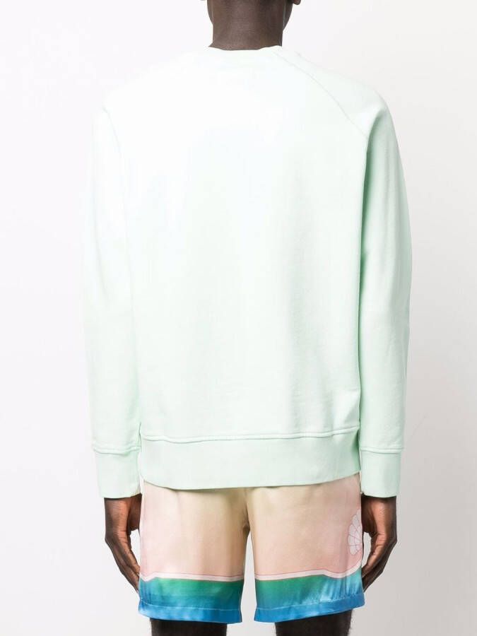 Casablanca Sweater met geborduurd logo Groen