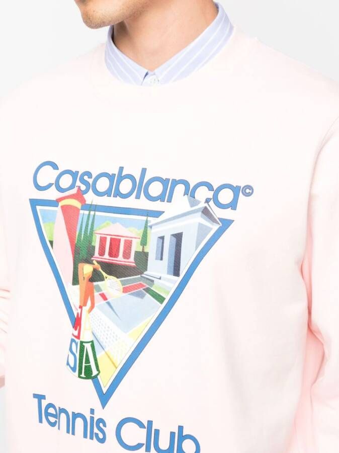 Casablanca Sweater met logoprint Roze