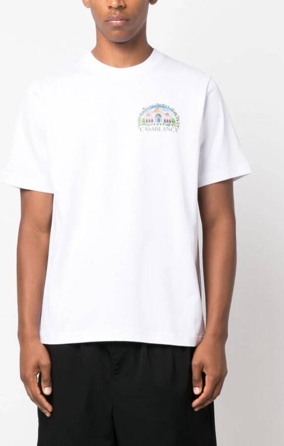 Casablanca T-shirt met logoprint Wit