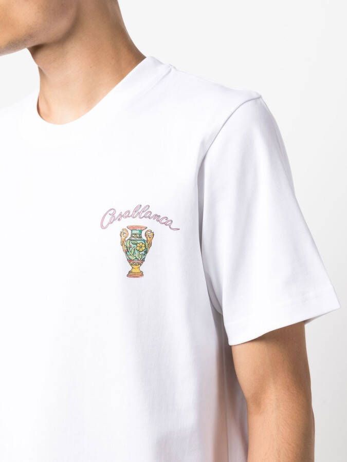 Casablanca T-shirt met print Wit
