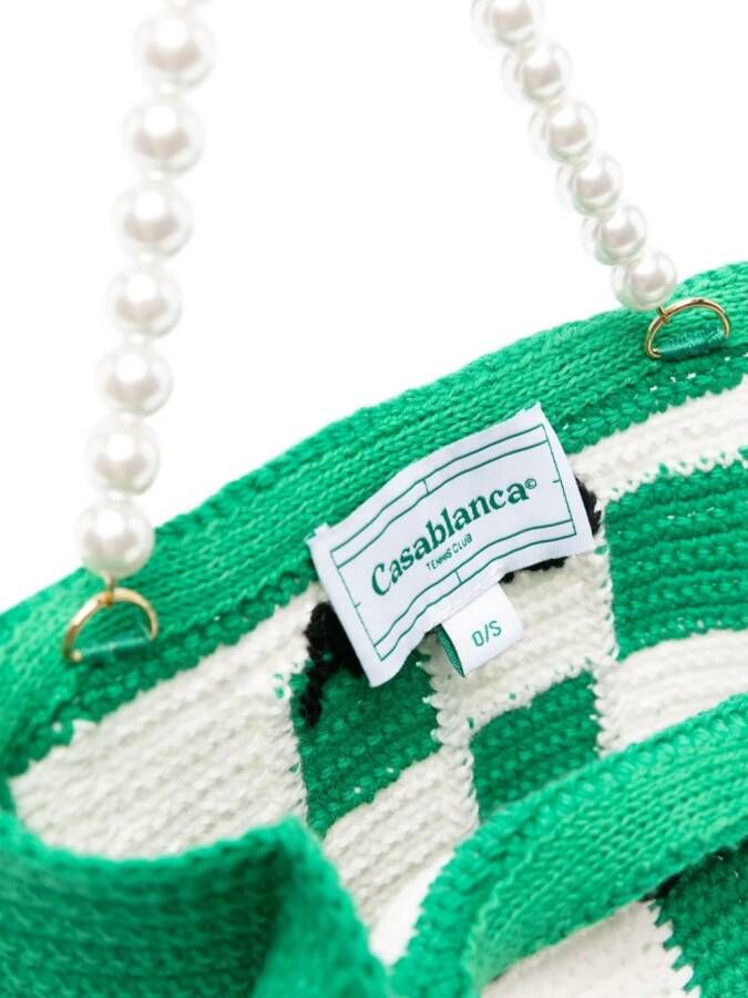 Casablanca Tennis gehaakte shopper Groen