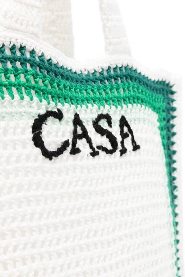 Casablanca Tennis gehaakte tas Groen