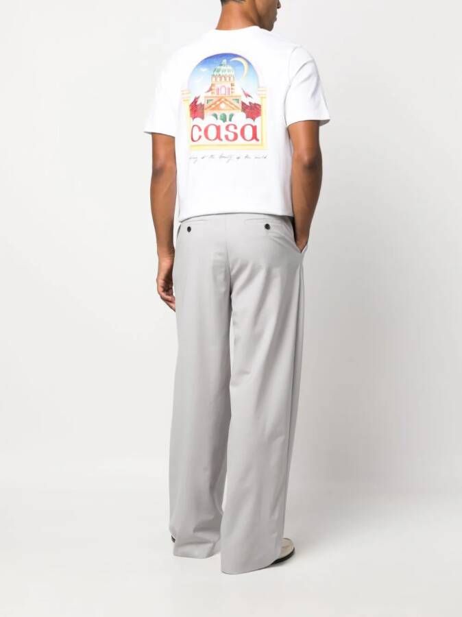 Casablanca T-shirt van biologisch katoen Wit