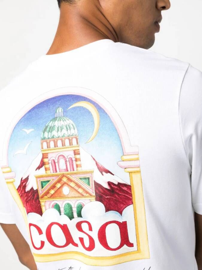 Casablanca T-shirt van biologisch katoen Wit