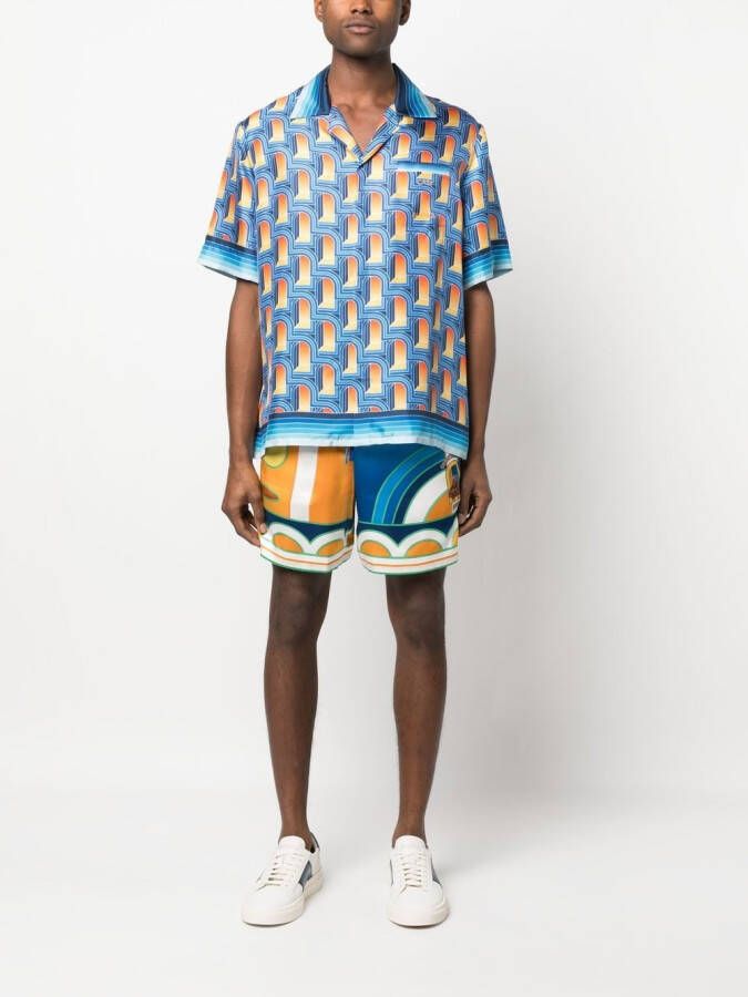 Casablanca Zijden shorts Blauw