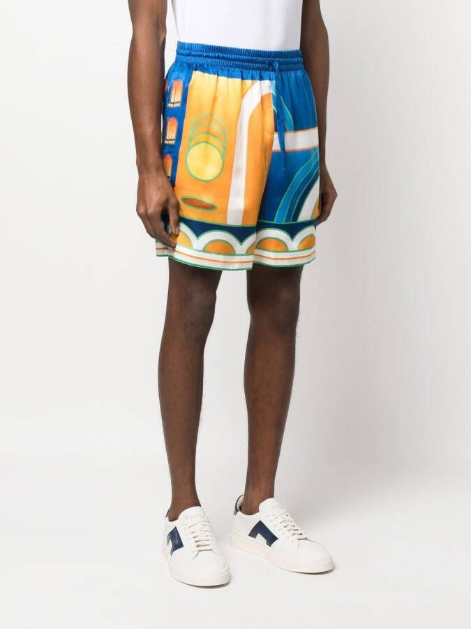 Casablanca Zijden shorts Blauw
