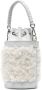Casadei Giulia raffia bucket-tas Wit - Thumbnail 3
