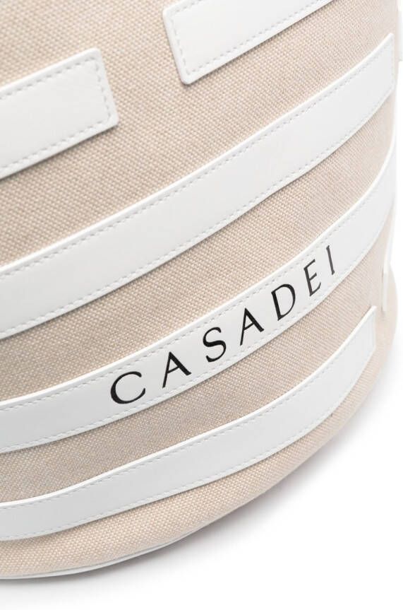 Casadei Leren tas Beige