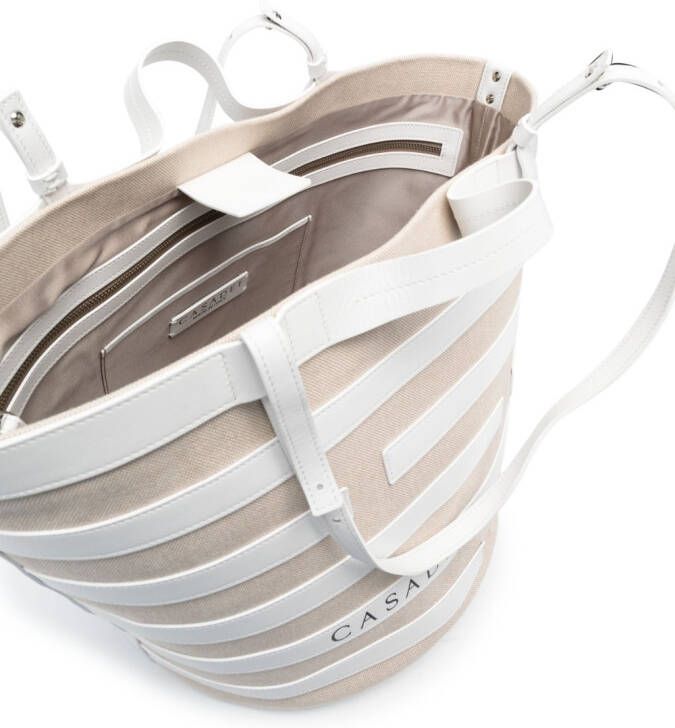Casadei Leren tas Beige
