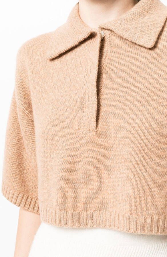 Cashmere In Love Cropped blouse Bruin