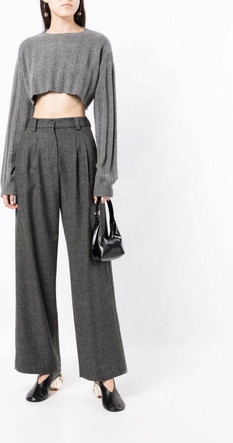 Cashmere In Love Cropped top Grijs