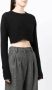 Cashmere In Love Como cropped kasjmier trui Zwart - Thumbnail 3