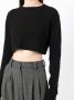 Cashmere In Love Como cropped kasjmier trui Zwart - Thumbnail 5