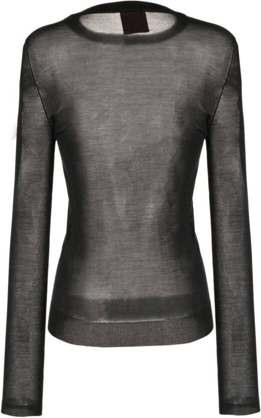 Cashmere In Love Trui met ronde hals Zwart