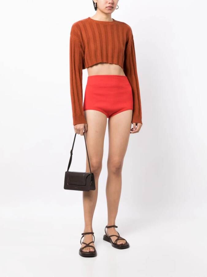 Cashmere In Love Gali fijngebreide shorts Rood