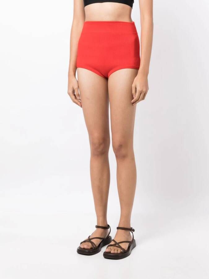 Cashmere In Love Gali fijngebreide shorts Rood