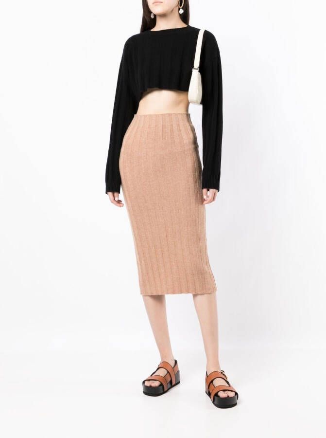 Cashmere In Love Kasjmier kokerrok Bruin