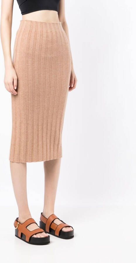 Cashmere In Love Kasjmier kokerrok Bruin