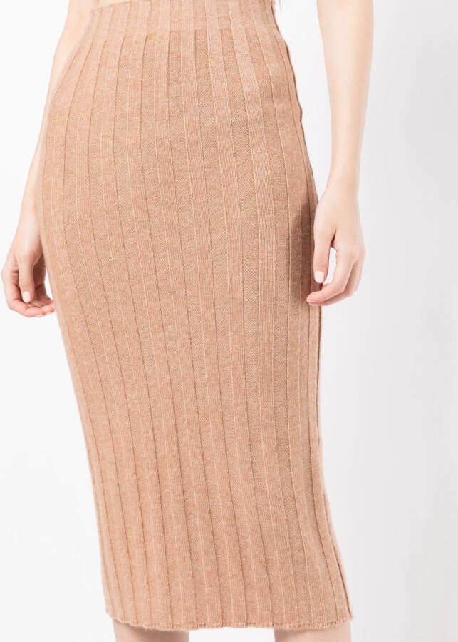 Cashmere In Love Kasjmier kokerrok Bruin