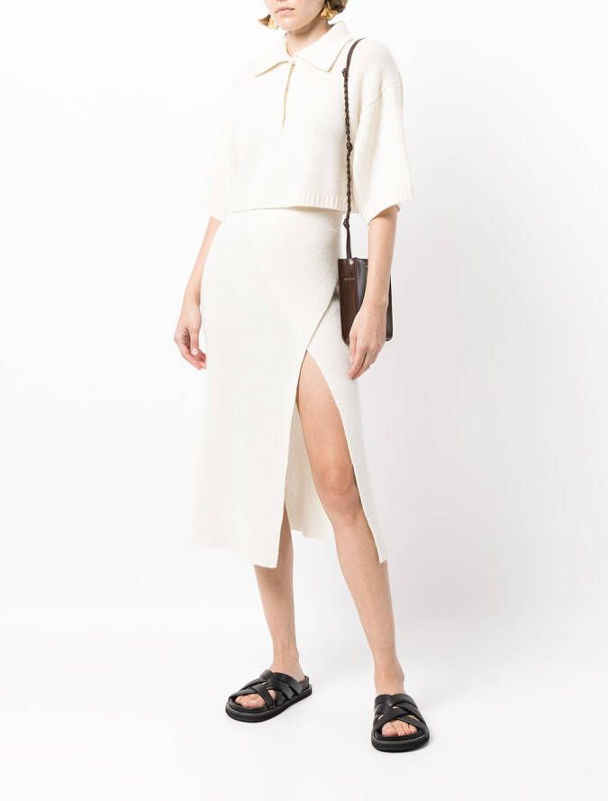 Cashmere In Love Kasjmier poloshirt Wit