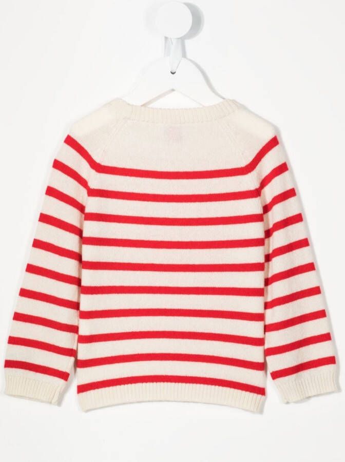 Cashmere in Love Kids Gestreepte trui Wit