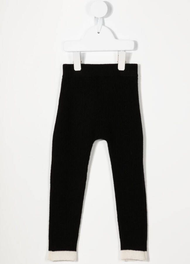 Cashmere in Love Kids Legging met contrasterende afwerking Zwart