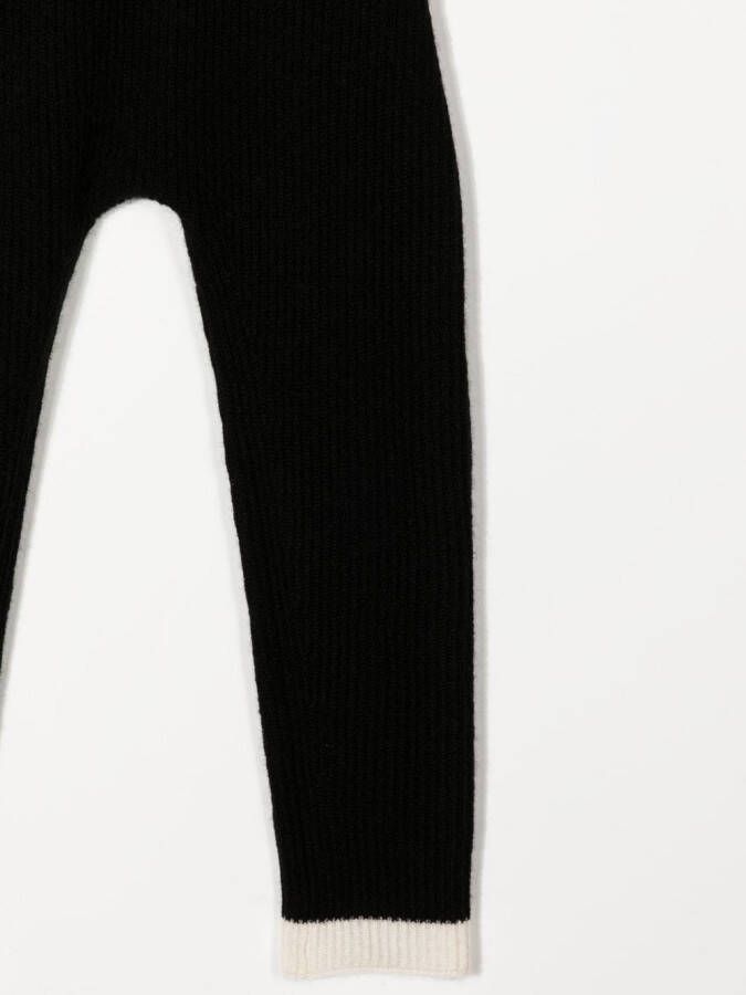 Cashmere in Love Kids Legging met contrasterende afwerking Zwart