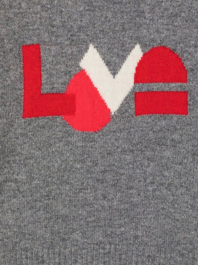 Cashmere in Love Kids Trui met logo Grijs