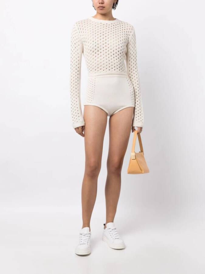 Cashmere In Love Kira gehaakte shorts Wit