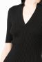 Cashmere In Love Poloshirt met V-hals Zwart - Thumbnail 5