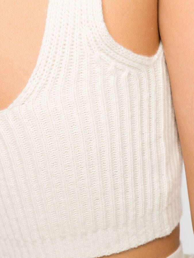 Cashmere In Love Ribgebreid hemd Beige