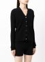 Cashmere In Love Ribgebreid vest Zwart - Thumbnail 3