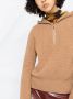 Cashmere In Love Ribgebreide hoodie Bruin - Thumbnail 5