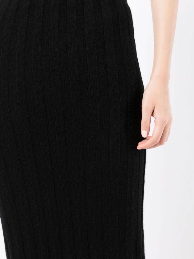 Cashmere In Love Ribgebreide rok Zwart