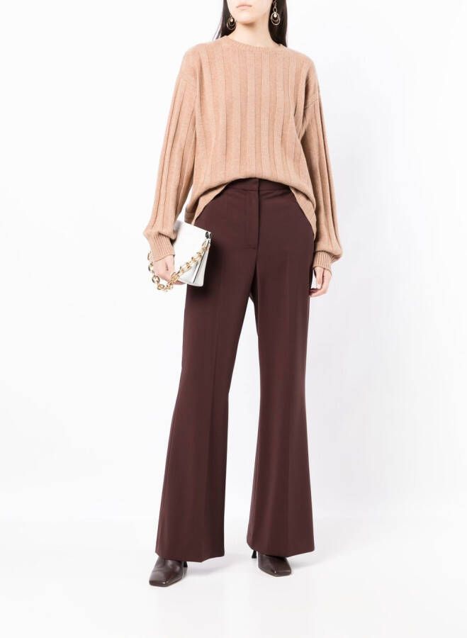 Cashmere In Love Ribgebreide trui Bruin