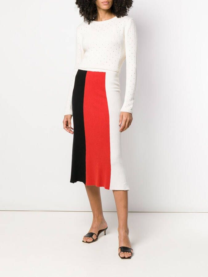 Cashmere In Love Rok met colourblocking Zwart