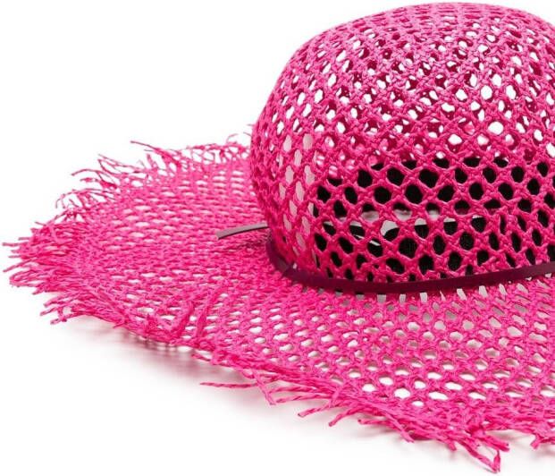 catarzi Geweven zonnehoed Roze