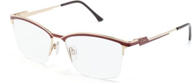 Cazal Bril met vierkant montuur Rood