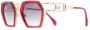 Cazal Zonnebril met oversized montuur Rood - Thumbnail 2