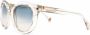 Cazal Zonnebril met rond montuur Beige - Thumbnail 2