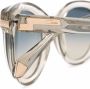 Cazal Zonnebril met rond montuur Beige - Thumbnail 3