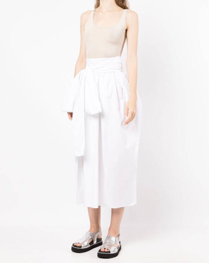 Cecilie Bahnsen Katoenen midi-rok Wit