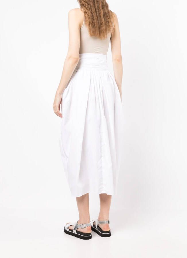 Cecilie Bahnsen Katoenen midi-rok Wit