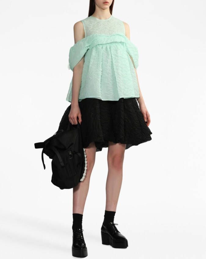 Cecilie Bahnsen Matelassé mini-jurk Zwart