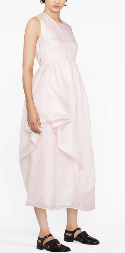 Cecilie Bahnsen Midi-jurk met open rug Roze