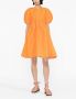 Cecilie Bahnsen Mini-jurk met pofmouwen Oranje - Thumbnail 2