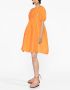 Cecilie Bahnsen Mini-jurk met pofmouwen Oranje - Thumbnail 3