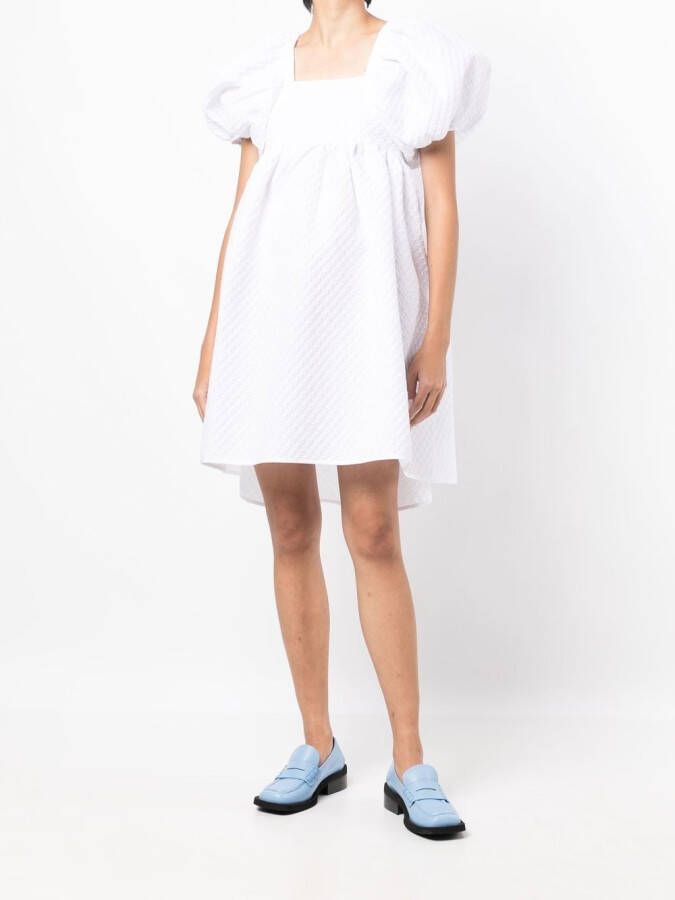 Cecilie Bahnsen Mini-jurk met pofmouwen Wit