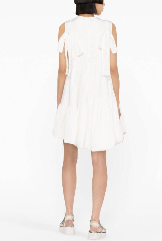 Cecilie Bahnsen Mini-jurk met strikdetail Wit